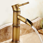 Country style single hole basin faucet with a lever handle