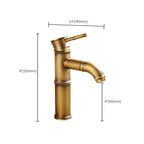 Country style single hole basin faucet with a lever handle