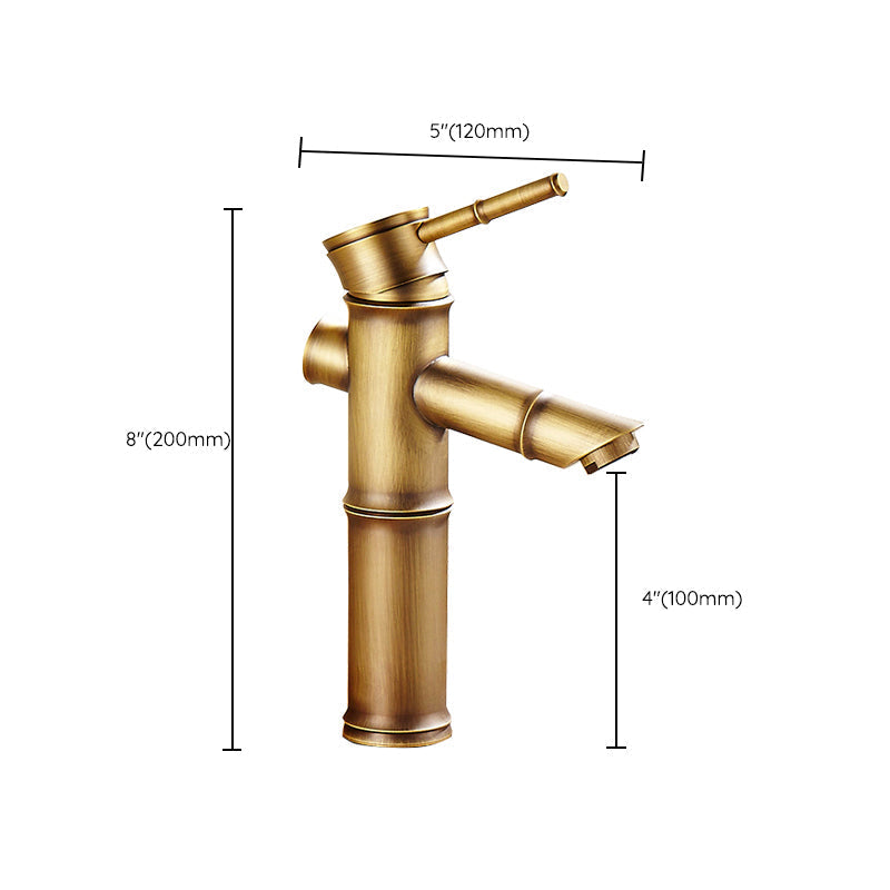 Country style single hole basin faucet with a lever handle