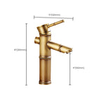 Country style single hole basin faucet with a lever handle