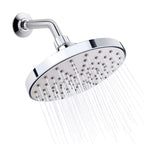 Round Fest Shower Head Silver Single Jet Wall Mounted Shower Head