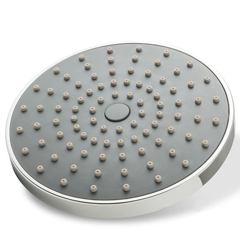 Round Fest Shower Head Silver Single Jet Wall Mounted Shower Head
