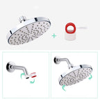 Round Fest Shower Head Silver Single Jet Wall Mounted Shower Head