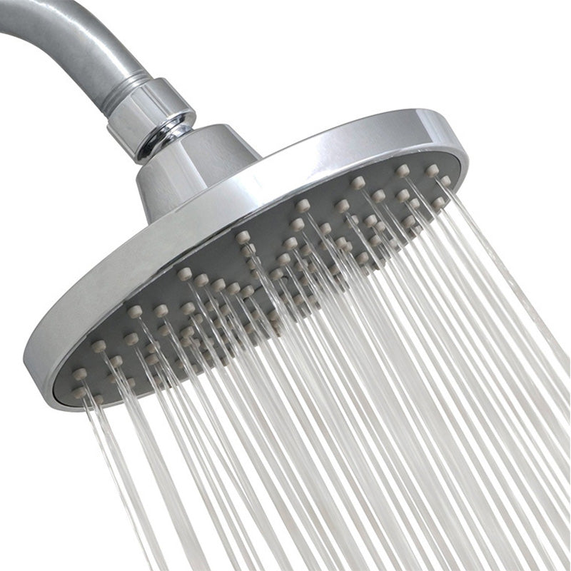 Round Fest Shower Head Silver Single Jet Wall Mounted Shower Head