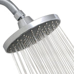 Round Fest Shower Head Silver Single Jet Wall Mounted Shower Head