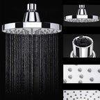 Round Fest Shower Head Silver Single Jet Wall Mounted Shower Head