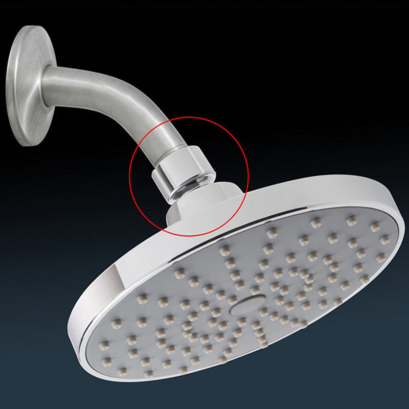 Round Fest Shower Head Silver Single Jet Wall Mounted Shower Head