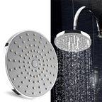 Round Fest Shower Head Silver Single Jet Wall Mounted Shower Head