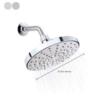 Round Fest Shower Head Silver Single Jet Wall Mounted Shower Head