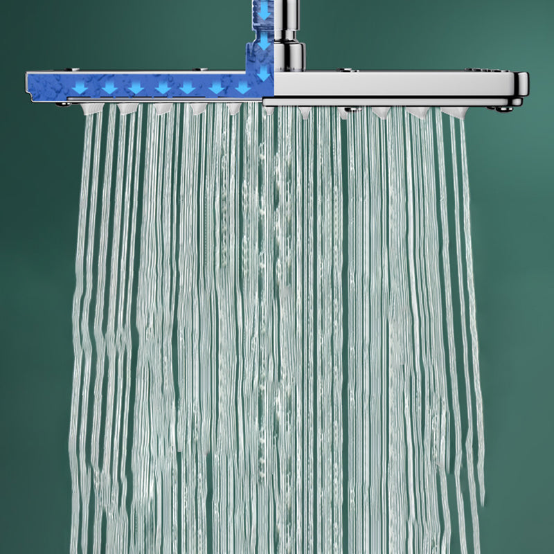 Modern Showerhead Combination Double Showerhead Polished Stainless Steel Wall Mounted Showerhead