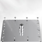 Modern Showerhead Combination Double Showerhead Polished Stainless Steel Wall Mounted Showerhead