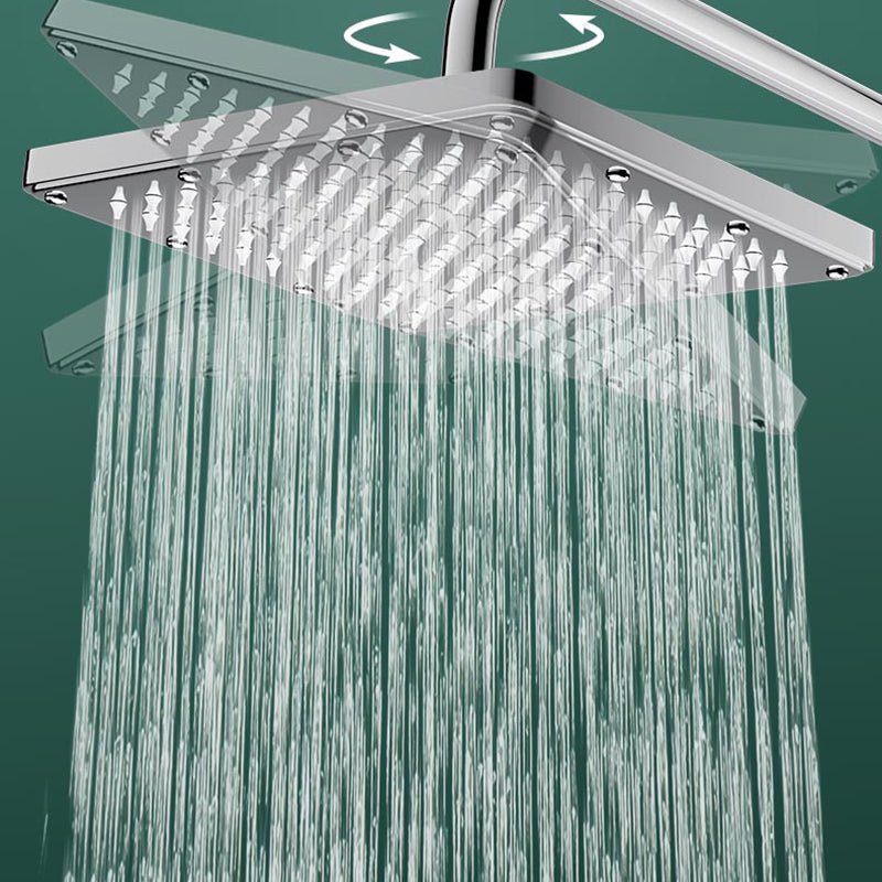 Modern Showerhead Combination Double Showerhead Polished Stainless Steel Wall Mounted Showerhead
