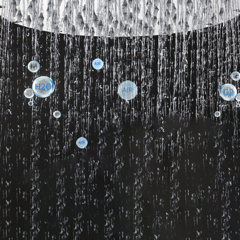 Modern Showerhead Combination Double Showerhead Polished Stainless Steel Wall Mounted Showerhead