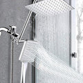 Contemporary Shower Combination Dual Shower Head Ceiling Mounted Metal Square Shower Head