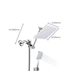 Contemporary Shower Combination Dual Shower Head Ceiling Mounted Metal Square Shower Head