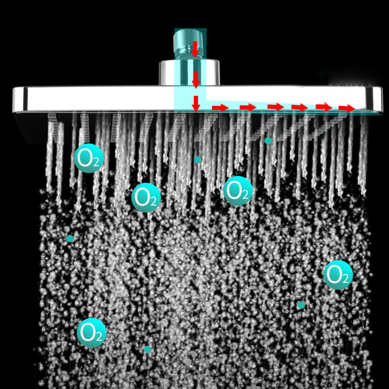 Bathroom Standard Shower Head Rainfall Square Ceiling Mounted Shower Head