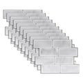 Peel and Stick Tiles Rectangle PVC Waterproof Peel and Stick Tiles Subway 10-Pack