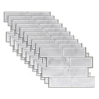 Peel and Stick Tiles Rectangle PVC Waterproof Peel and Stick Tiles Subway 10-Pack