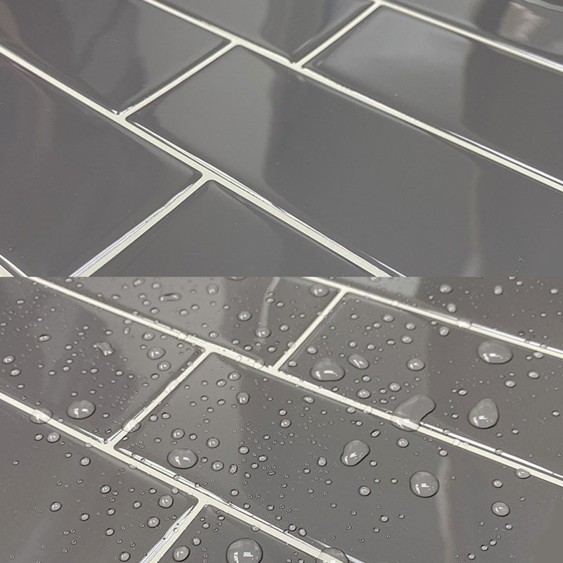 Peel and Stick Tiles Rectangle PVC Waterproof Peel and Stick Tiles Subway 10-Pack