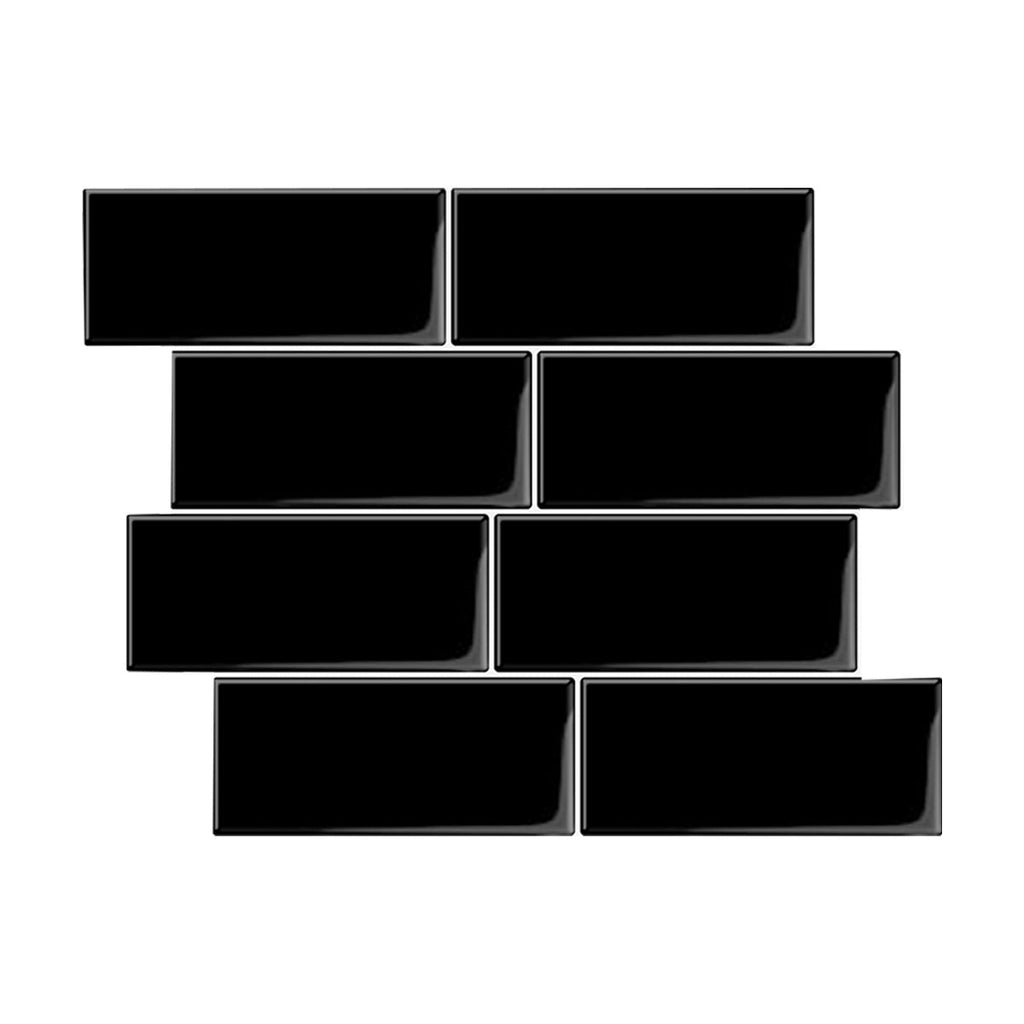 Peel and Stick Tiles Rectangle PVC Waterproof Peel and Stick Tiles Subway 10-Pack