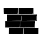 Peel and Stick Tiles Rectangle PVC Waterproof Peel and Stick Tiles Subway 10-Pack