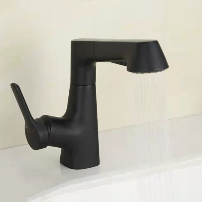Centered Sink Faucet Contemporary Pull-Out Faucet with Single Handle Operation