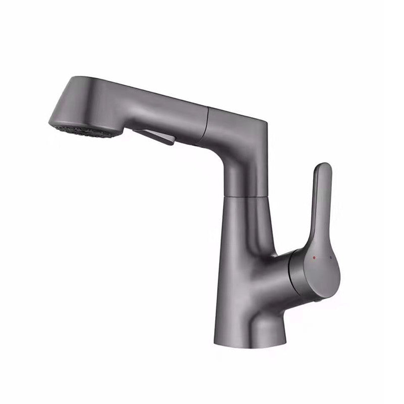 Centered Sink Faucet Contemporary Pull-Out Faucet with Single Handle Operation