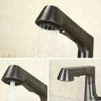 Centered Sink Faucet Contemporary Pull-Out Faucet with Single Handle Operation