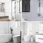 Single Tile Peel and Stick Back Splash Modern Style Bathroom Peel and Stick Back Splash