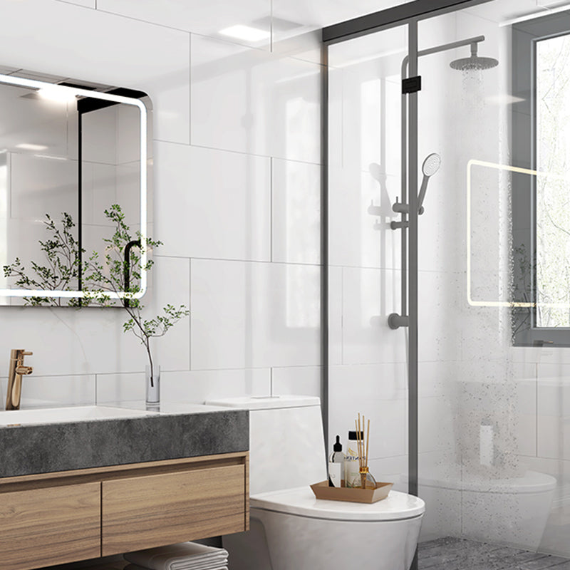 Bathroom mosaic tile marble print peel-and-stick backsplash tile