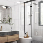 Bathroom mosaic tile marble print peel-and-stick backsplash tile