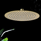 Polished brass round fixed shower head stainless steel wall mounted shower head