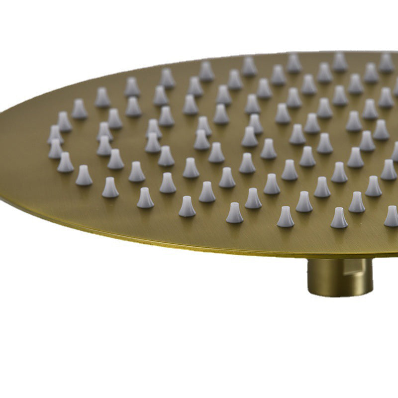 Polished brass round fixed shower head stainless steel wall mounted shower head