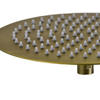 Polished brass round fixed shower head stainless steel wall mounted shower head