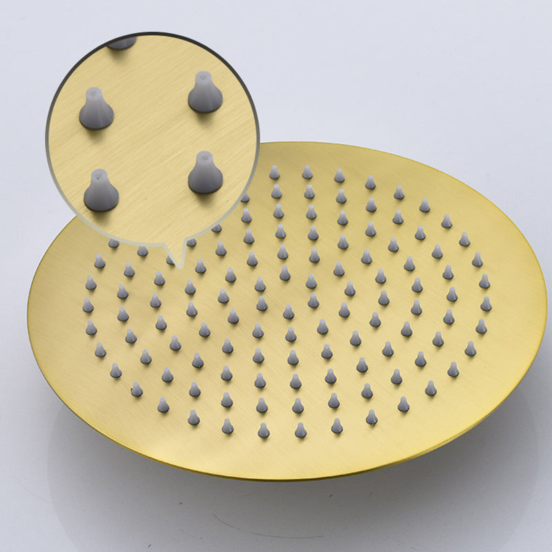 Polished brass round fixed shower head stainless steel wall mounted shower head