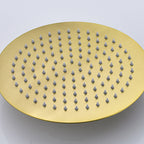 Polished brass round fixed shower head stainless steel wall mounted shower head