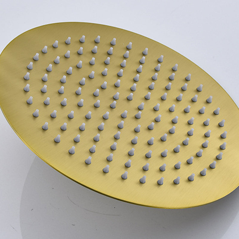 Polished brass round fixed shower head stainless steel wall mounted shower head