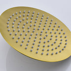 Polished brass round fixed shower head stainless steel wall mounted shower head