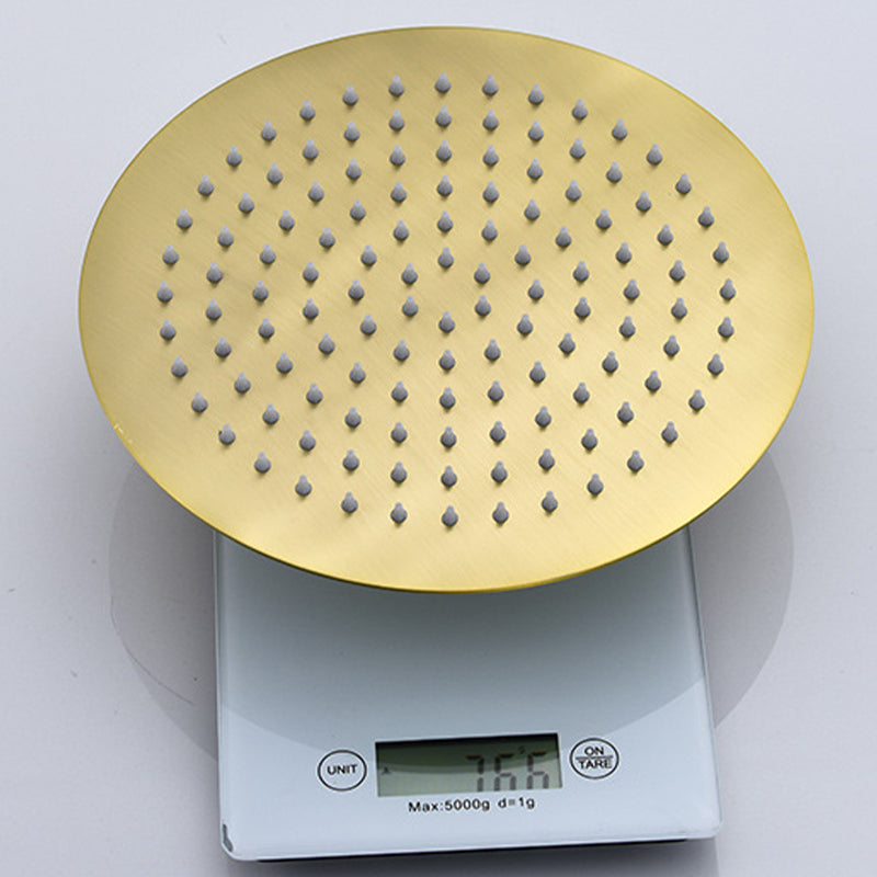Polished brass round fixed shower head stainless steel wall mounted shower head