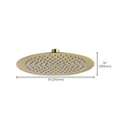Polished brass round fixed shower head stainless steel wall mounted shower head