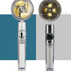 Contemporary handheld shower head with catalyst adjustable shower heads