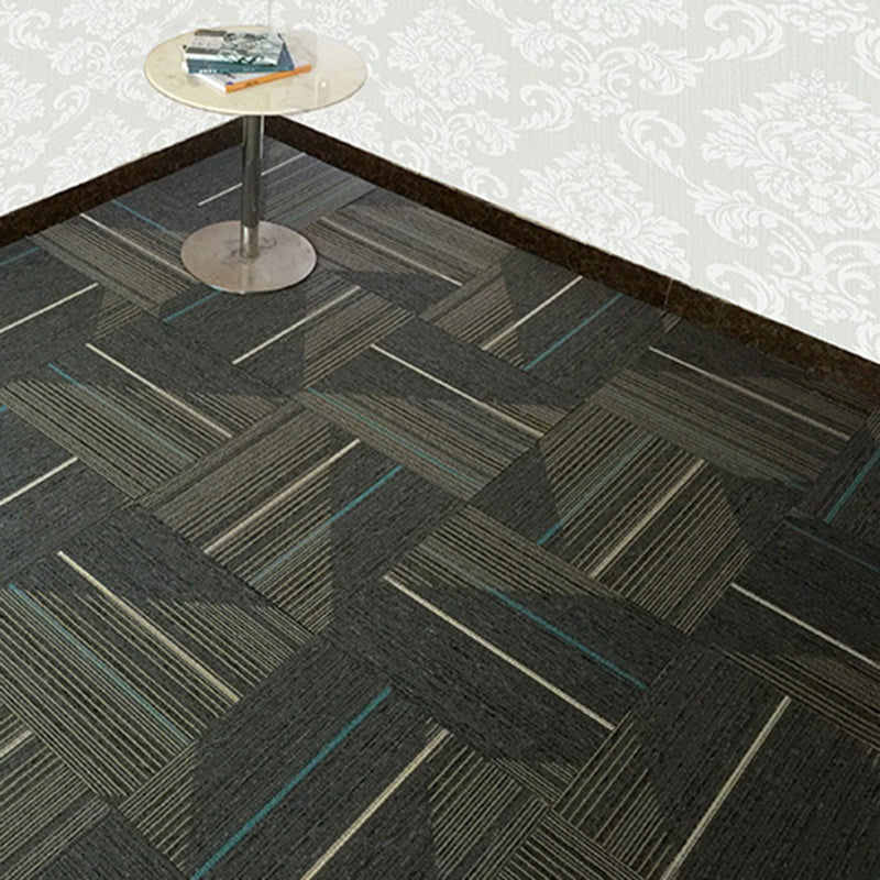 Dark Color Level Loop Carpet Tile Non-Slip Self-Adhesive Indoor Office Carpet Tiles