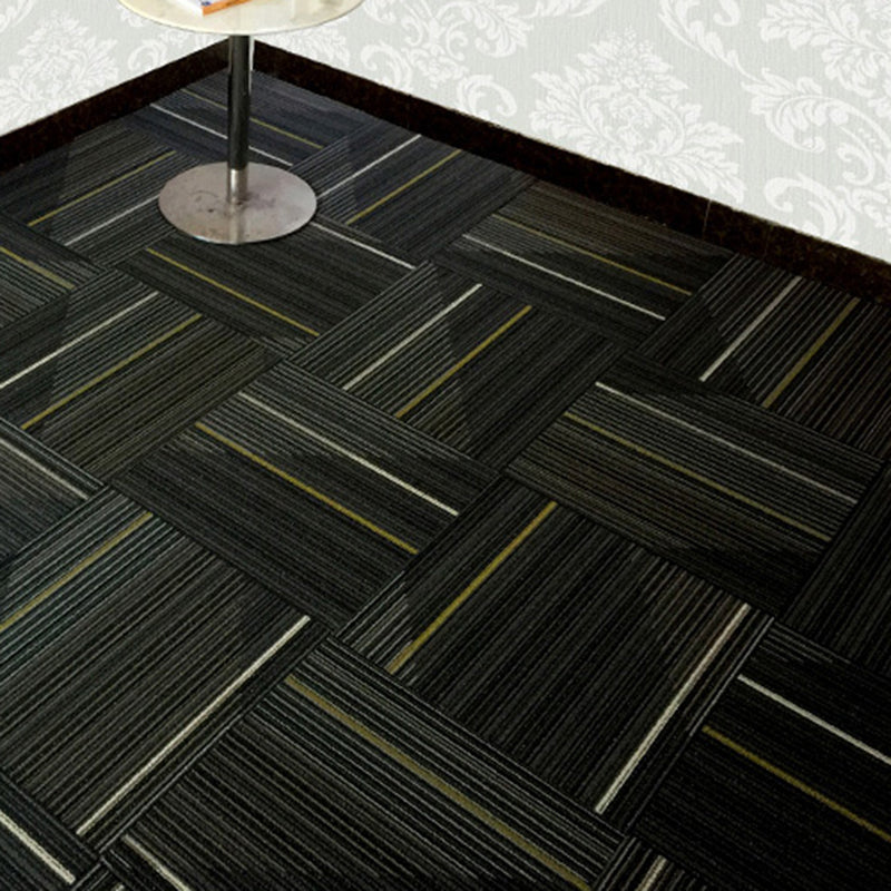 Dark Color Level Loop Carpet Tile Non-Slip Self-Adhesive Indoor Office Carpet Tiles