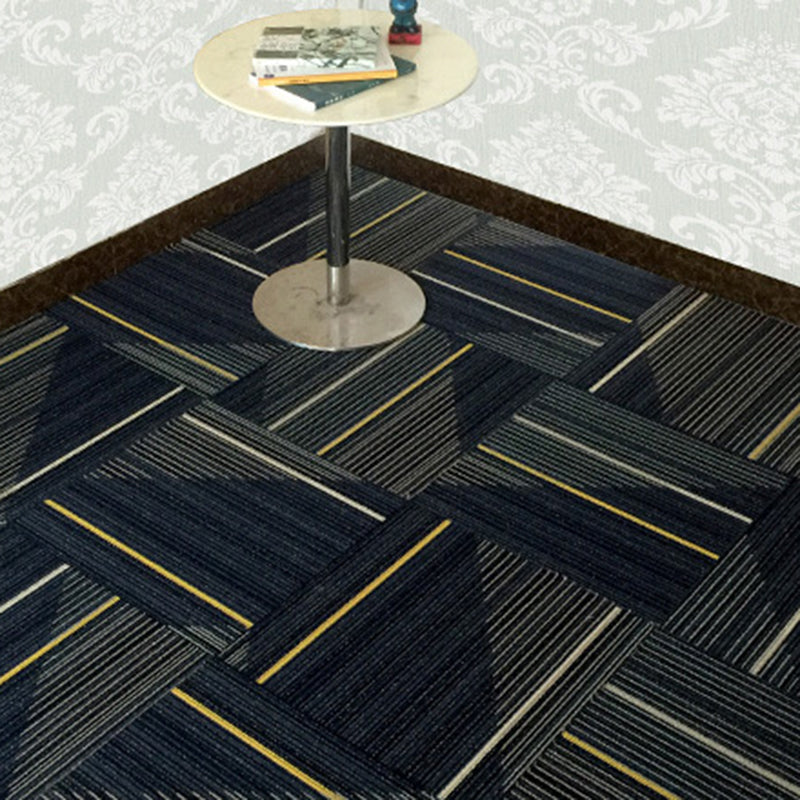 Dark Color Level Loop Carpet Tile Non-Slip Self-Adhesive Indoor Office Carpet Tiles
