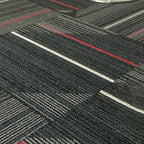 Dark Color Level Loop Carpet Tile Non-Slip Self-Adhesive Indoor Office Carpet Tiles