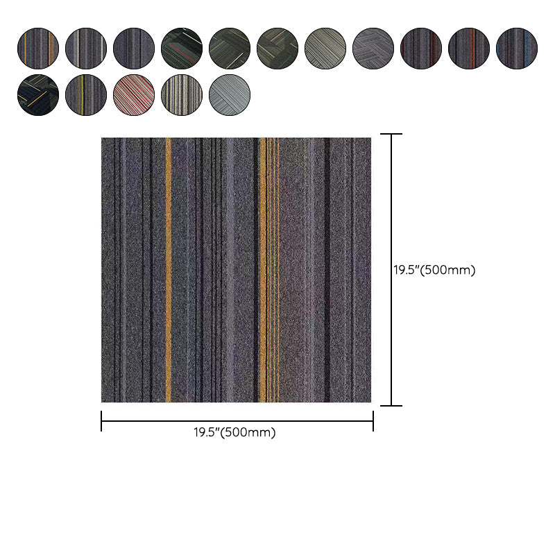 Dark Color Level Loop Carpet Tile Non-Slip Self-Adhesive Indoor Office Carpet Tiles