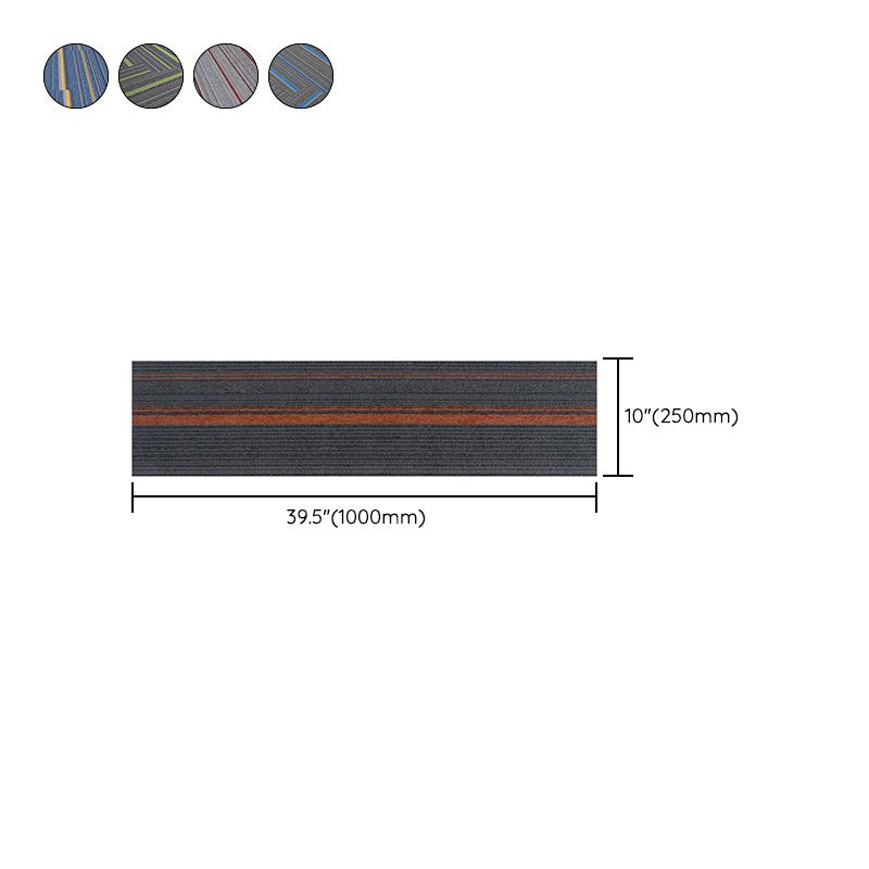 Dark Color Level Loop Carpet Tile Non-Slip Self-Adhesive Indoor Office Carpet Tiles