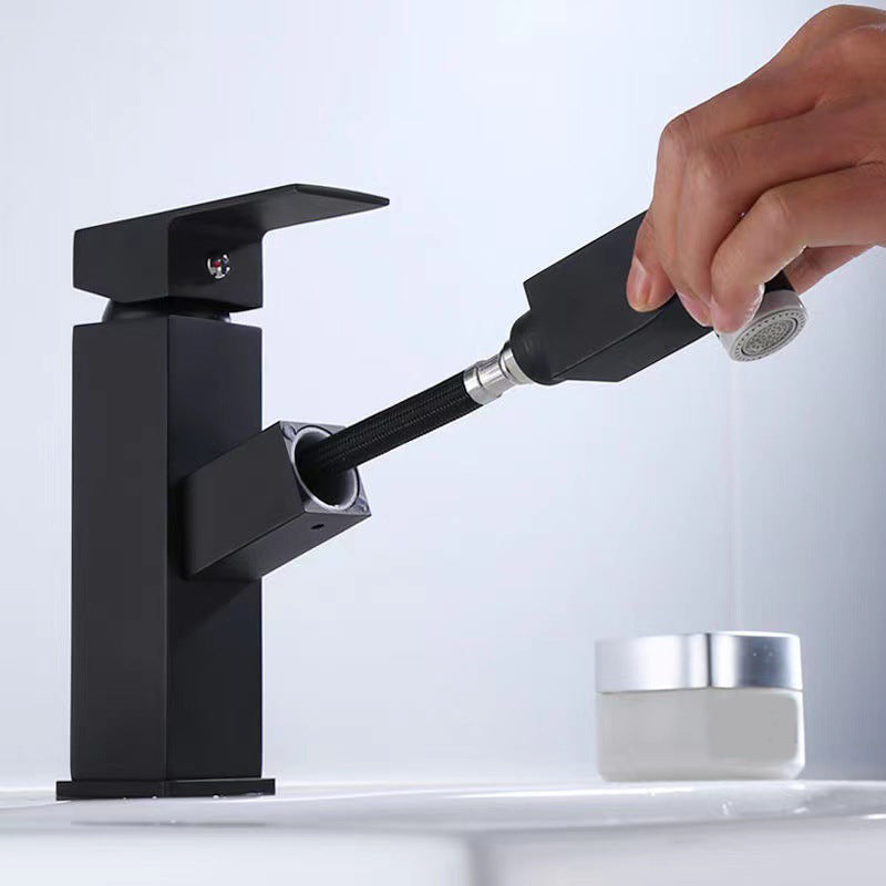Contemporary Vessel Faucet Pull-Down Faucet with Single Handle