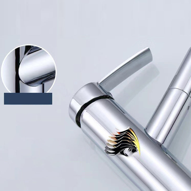 Contemporary Vessel Faucet Pull-Down Faucet with Single Handle