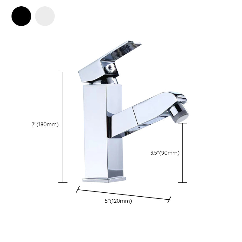 Contemporary Vessel Faucet Pull-Down Faucet with Single Handle